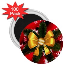 Christmas Star Winter Celebration 2 25  Magnets (100 Pack)  by Celenk