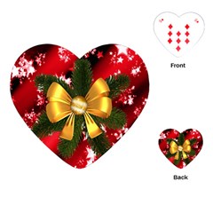 Christmas Star Winter Celebration Playing Cards (heart)  by Celenk