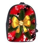 Christmas Star Winter Celebration School Bag (Large) Front