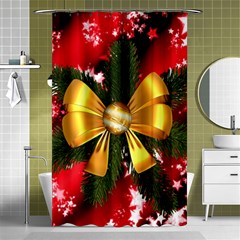 Christmas Star Winter Celebration Shower Curtain 48  X 72  (small)  by Celenk