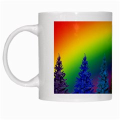 Christmas Colorful Rainbow Colors White Mugs