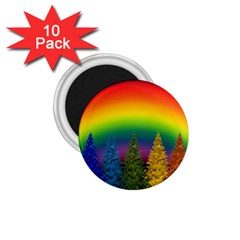 Christmas Colorful Rainbow Colors 1 75  Magnets (10 Pack)  by Celenk