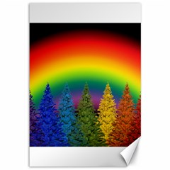 Christmas Colorful Rainbow Colors Canvas 12  X 18   by Celenk