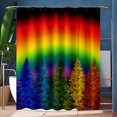 Christmas Colorful Rainbow Colors Shower Curtain 60  X 72  (medium)  by Celenk