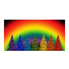 Christmas Colorful Rainbow Colors Satin Wrap by Celenk