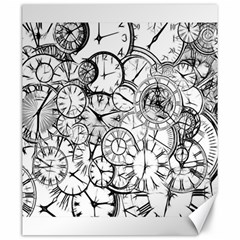 Time Clock Watches Time Of Canvas 20  X 24   by Celenk