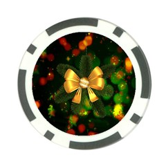 Christmas Celebration Tannenzweig Poker Chip Card Guard