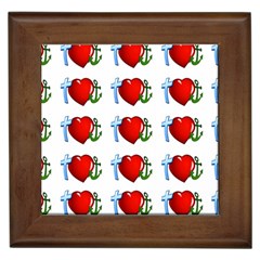 Cross Heart Anchor Love Hope Framed Tiles by Celenk