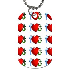 Cross Heart Anchor Love Hope Dog Tag (one Side)