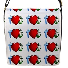 Cross Heart Anchor Love Hope Flap Messenger Bag (s) by Celenk