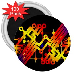 Board Conductors Circuits 3  Magnets (100 Pack) by Celenk