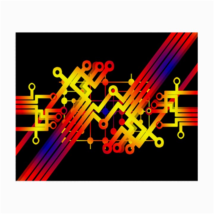 Board Conductors Circuits Small Glasses Cloth