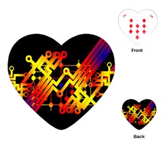 Board Conductors Circuits Playing Cards (heart)  by Celenk