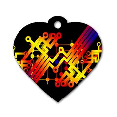 Board Conductors Circuits Dog Tag Heart (two Sides) by Celenk