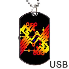 Board Conductors Circuits Dog Tag Usb Flash (one Side) by Celenk