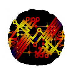 Board Conductors Circuits Standard 15  Premium Round Cushions by Celenk