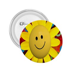 Sun Laugh Rays Luck Happy 2 25  Buttons by Celenk