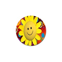 Sun Laugh Rays Luck Happy Golf Ball Marker by Celenk