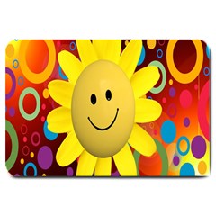 Sun Laugh Rays Luck Happy Large Doormat  by Celenk