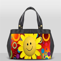 Sun Laugh Rays Luck Happy Office Handbags (2 Sides)  by Celenk