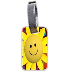 Sun Laugh Rays Luck Happy Luggage Tags (two Sides) by Celenk