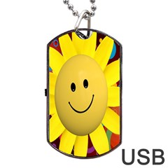 Sun Laugh Rays Luck Happy Dog Tag Usb Flash (one Side) by Celenk