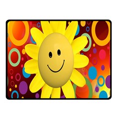 Sun Laugh Rays Luck Happy Double Sided Fleece Blanket (small)  by Celenk