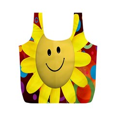 Sun Laugh Rays Luck Happy Full Print Recycle Bags (m)  by Celenk