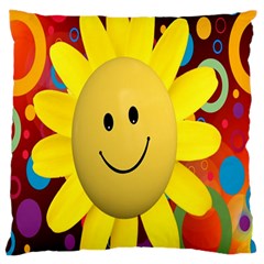 Sun Laugh Rays Luck Happy Large Flano Cushion Case (two Sides) by Celenk