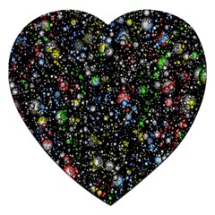 Universe Star Planet All Colorful Jigsaw Puzzle (heart) by Celenk