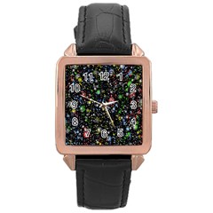 Universe Star Planet All Colorful Rose Gold Leather Watch  by Celenk