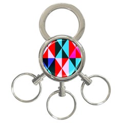 Geometric Pattern 3-ring Key Chains