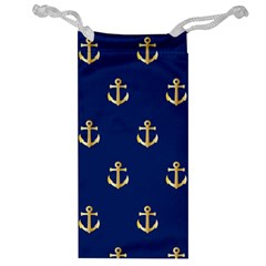 Gold Anchors Background Jewelry Bag by Celenk