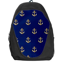 Gold Anchors Background Backpack Bag