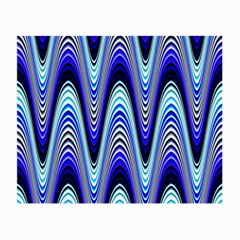 Waves Wavy Blue Pale Cobalt Navy Small Glasses Cloth (2-side) by Celenk