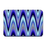 Waves Wavy Blue Pale Cobalt Navy Small Doormat  24 x16  Door Mat