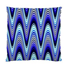 Waves Wavy Blue Pale Cobalt Navy Standard Cushion Case (two Sides) by Celenk