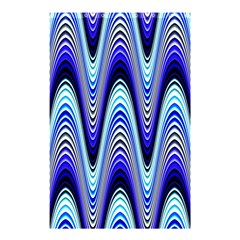 Waves Wavy Blue Pale Cobalt Navy Shower Curtain 48  X 72  (small)  by Celenk