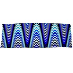 Waves Wavy Blue Pale Cobalt Navy Body Pillow Case Dakimakura (two Sides) by Celenk