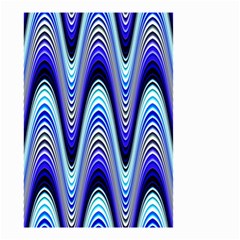 Waves Wavy Blue Pale Cobalt Navy Small Garden Flag (two Sides) by Celenk