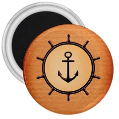 Nautical Anchor Marine Ocean Sea 3  Magnets by Celenk