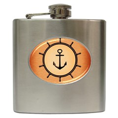 Nautical Anchor Marine Ocean Sea Hip Flask (6 Oz)