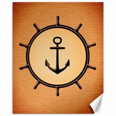 Nautical Anchor Marine Ocean Sea Canvas 11  X 14   by Celenk