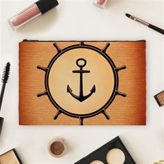 Nautical Anchor Marine Ocean Sea Cosmetic Bag (large)  by Celenk