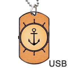 Nautical Anchor Marine Ocean Sea Dog Tag Usb Flash (one Side) by Celenk