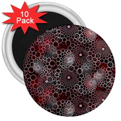 Chain Mail Vortex Pattern 3  Magnets (10 Pack)  by Celenk