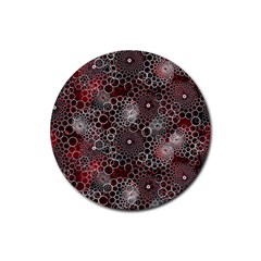 Chain Mail Vortex Pattern Rubber Round Coaster (4 Pack)  by Celenk