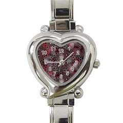 Chain Mail Vortex Pattern Heart Italian Charm Watch by Celenk