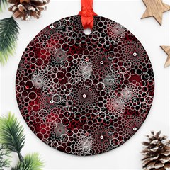 Chain Mail Vortex Pattern Round Ornament (two Sides) by Celenk