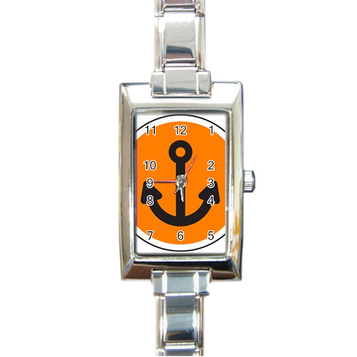 Anchor Keeper Sailing Boat Rectangle Italian Charm Watch